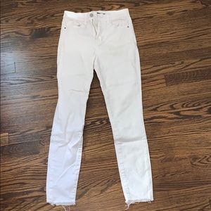 Harper White High Waisted Jeans